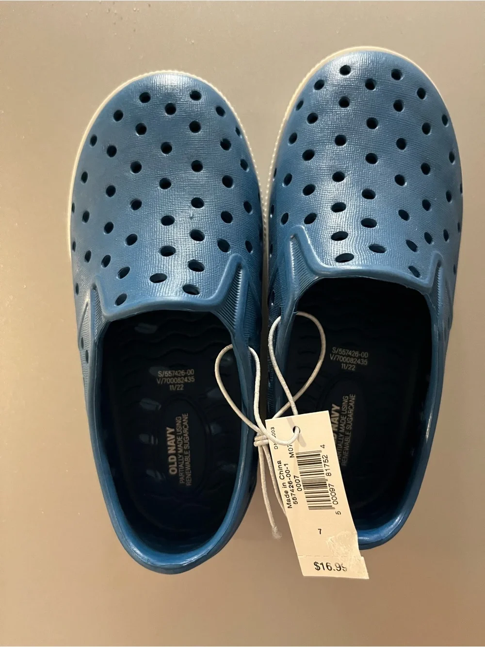 Old Navy Kids Blue Slip-On Water Shoes